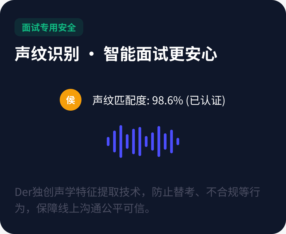 Der 声纹识别智能面试安全能力